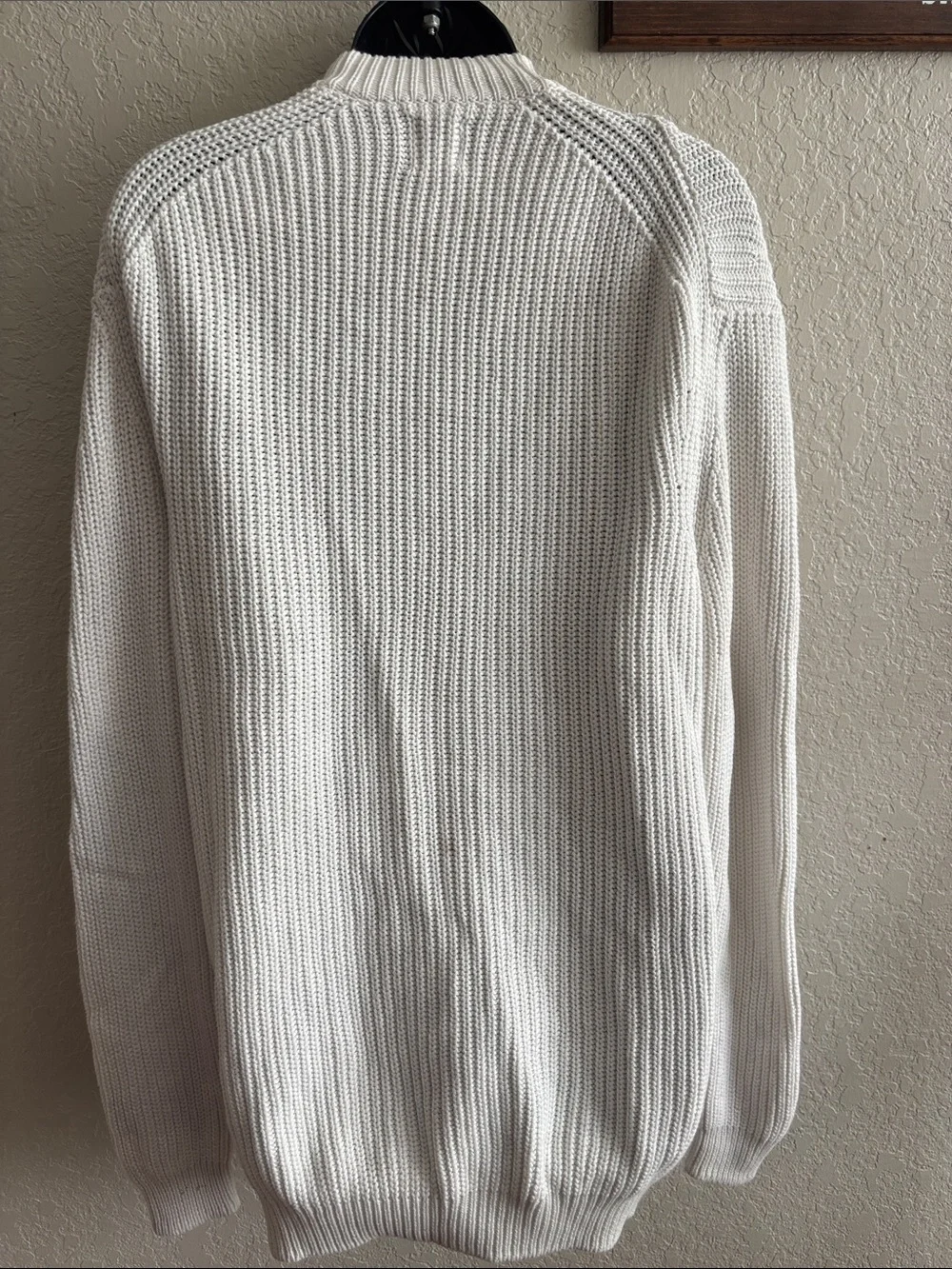 Zara Cream Ribbed Turtleneck Sweater